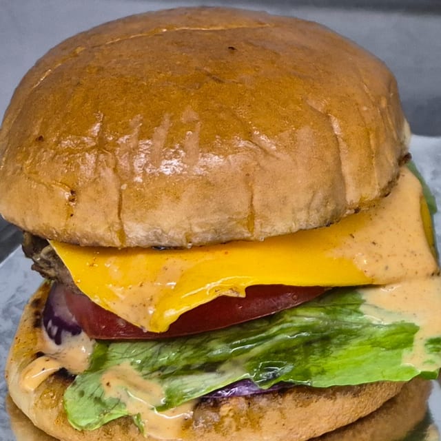 Single stack burger.