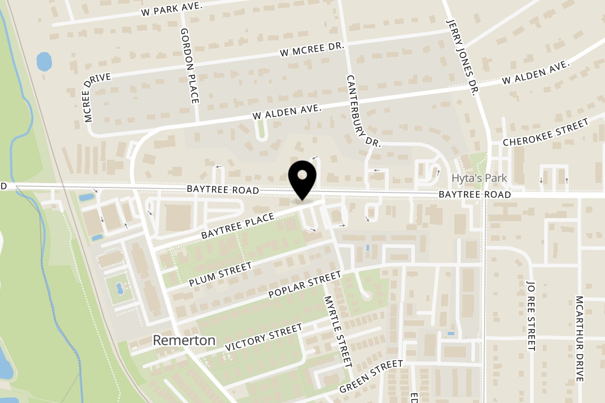 Map showing the location of Walden's Catering LLC on 1301 Baytree Rd in Valdosta